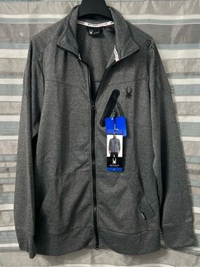 Spyder Active Men’s Full‑Zip Gray Softshell Jacket